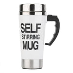 FX-589 400ml 304 Edelstahl Automatische Rührkaffeetasse, Grün, Weiß, Rot, Gelb, Schwarz, Blau