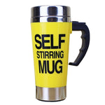 FX-589 400ml 304 Edelstahl Automatische Rührkaffeetasse, Grün, Weiß, Rot, Gelb, Schwarz, Blau