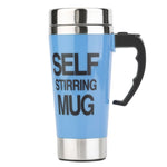 FX-589 400ml 304 Edelstahl Automatische Rührkaffeetasse, Grün, Weiß, Rot, Gelb, Schwarz, Blau