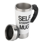FX-589 400ml 304 Edelstahl Automatische Rührkaffeetasse, Grün, Weiß, Rot, Gelb, Schwarz, Blau