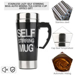 FX-589 400ml 304 Edelstahl Automatische Rührkaffeetasse, Grün, Weiß, Rot, Gelb, Schwarz, Blau