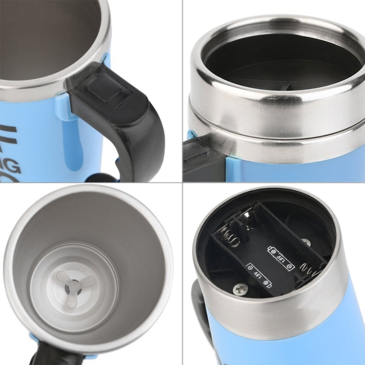 FX-589 400ml 304 Edelstahl Automatische Rührkaffeetasse, Grün, Weiß, Rot, Gelb, Schwarz, Blau