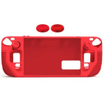 Komplette Silikonhülle mit Knopfkappe für Steam Deck, (Schwarz), (Blau), (Rot), (Pink)