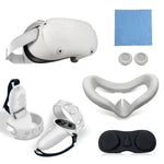 6 PCS/Set für Meta Quest 2 Silikon All-Inclusive-Konsolen-Controller-Hülle, Weiß, Blau, Schwarz, Rot