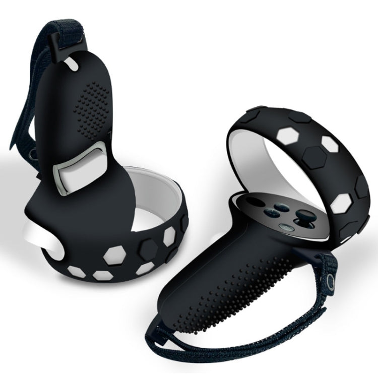 6 PCS/Set für Meta Quest 2 Silikon All-Inclusive-Konsolen-Controller-Hülle, Weiß, Blau, Schwarz, Rot