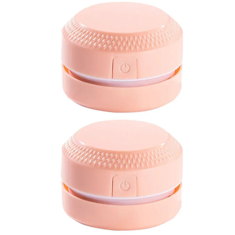 2 Stück Desktop Mini Staubsauger Gummi Konfetti Tastaturreiniger, Rosa, Blau