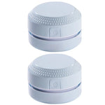 2 Stück Desktop Mini Staubsauger Gummi Konfetti Tastaturreiniger, Rosa, Blau