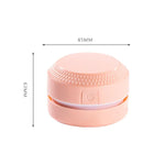 2 Stück Desktop Mini Staubsauger Gummi Konfetti Tastaturreiniger, Rosa, Blau