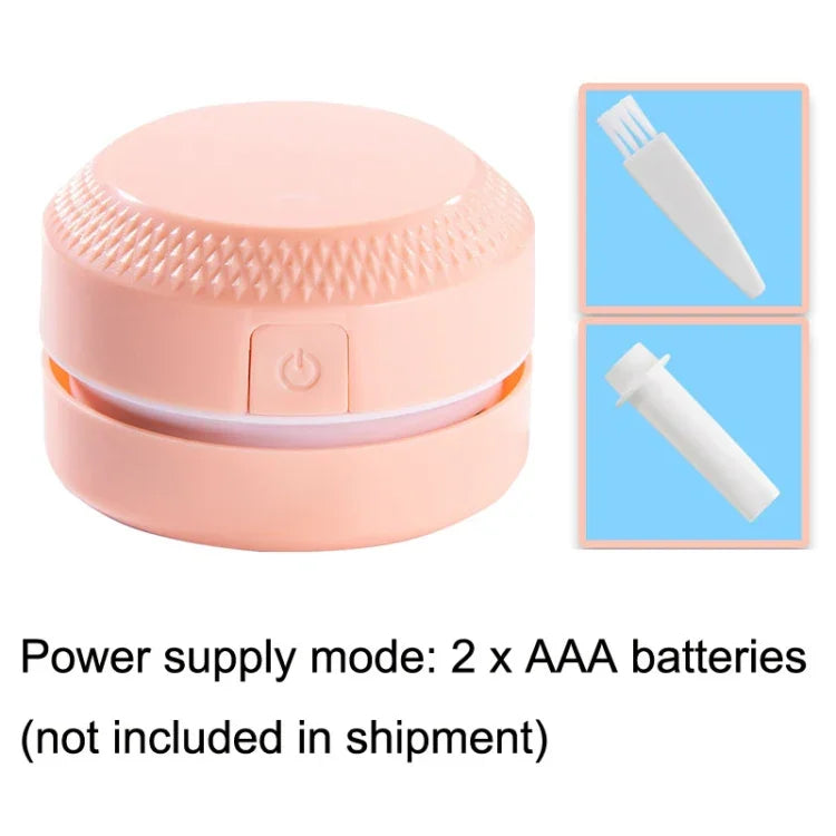 2 Stück Desktop Mini Staubsauger Gummi Konfetti Tastaturreiniger, Rosa, Blau