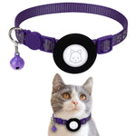 Haustier Katzen Reflektierendes Halsband mit Glocke für AirTag 2. Gen / AirTag 1. Gen, Blau, Lila, Schwarz, Pink, Orange, Hellgrün, Rosarot, Grün, Gelb