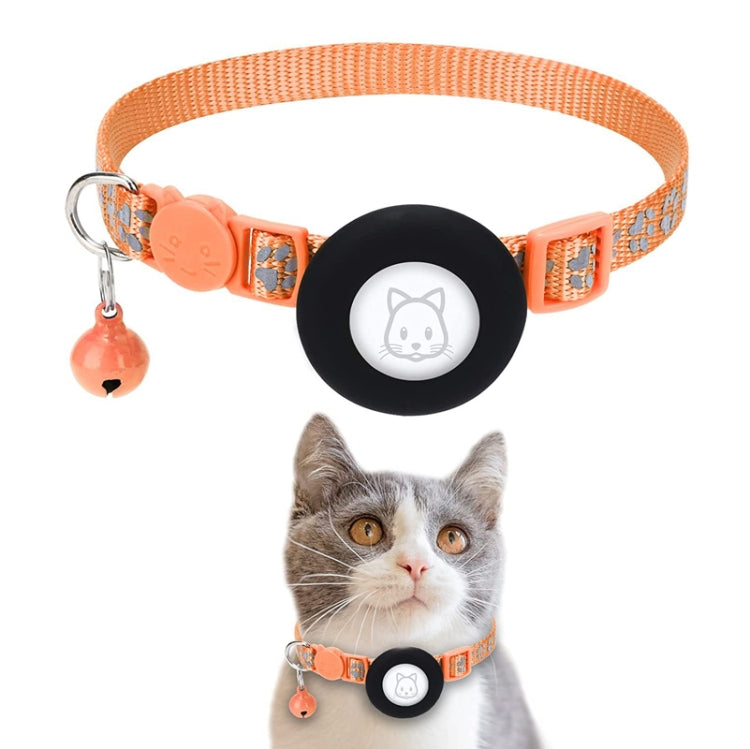 Haustier Katzen Reflektierendes Halsband mit Glocke für AirTag 2. Gen / AirTag 1. Gen, Blau, Lila, Schwarz, Pink, Orange, Hellgrün, Rosarot, Grün, Gelb