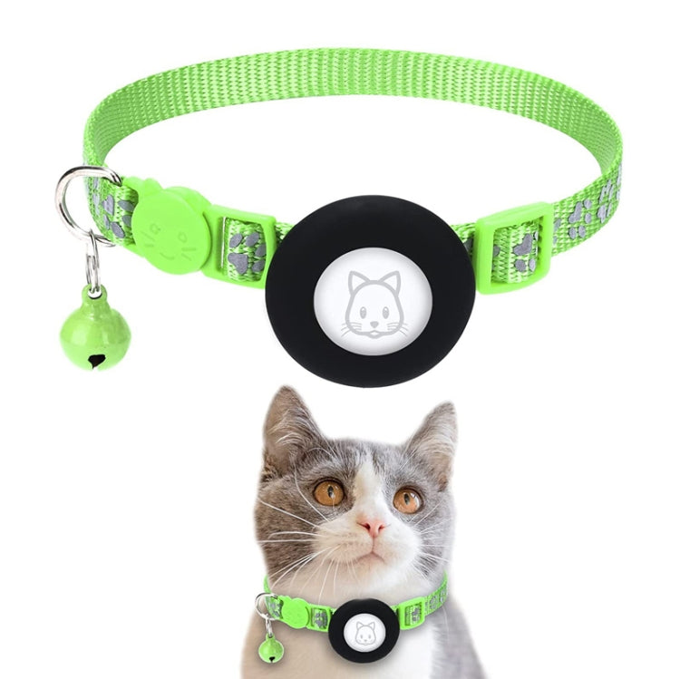 Haustier Katzen Reflektierendes Halsband mit Glocke für AirTag 2. Gen / AirTag 1. Gen, Blau, Lila, Schwarz, Pink, Orange, Hellgrün, Rosarot, Grün, Gelb