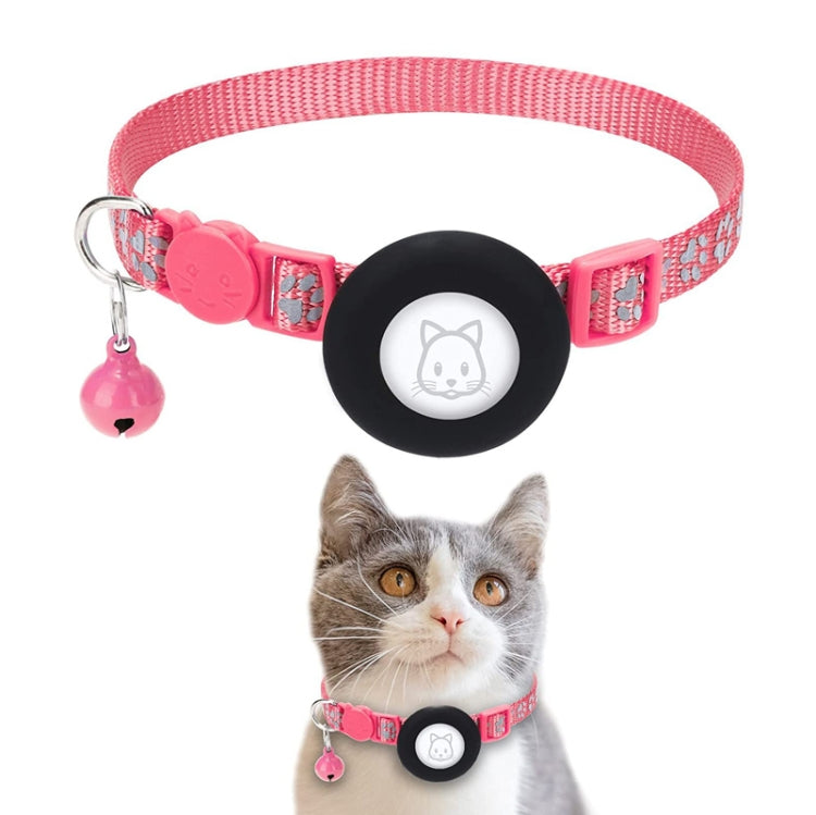 Haustier Katzen Reflektierendes Halsband mit Glocke für AirTag 2. Gen / AirTag 1. Gen, Blau, Lila, Schwarz, Pink, Orange, Hellgrün, Rosarot, Grün, Gelb