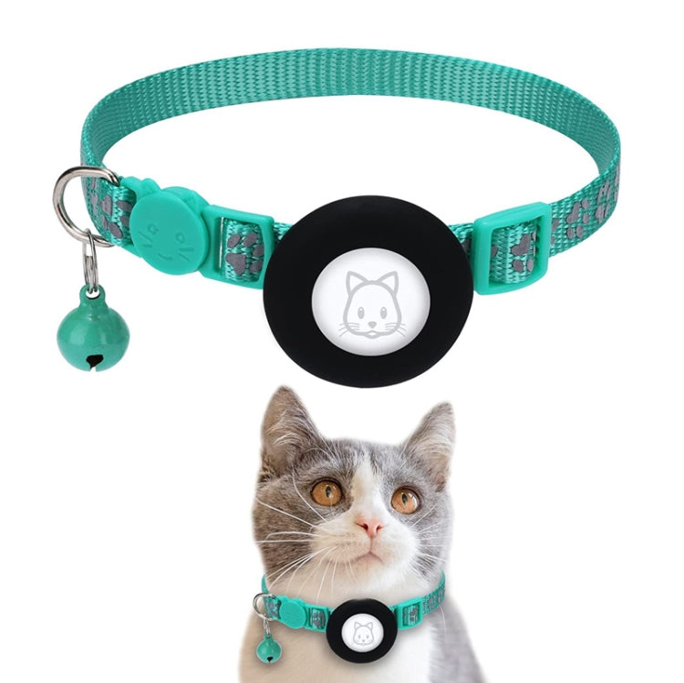 Haustier Katzen Reflektierendes Halsband mit Glocke für AirTag 2. Gen / AirTag 1. Gen, Blau, Lila, Schwarz, Pink, Orange, Hellgrün, Rosarot, Grün, Gelb