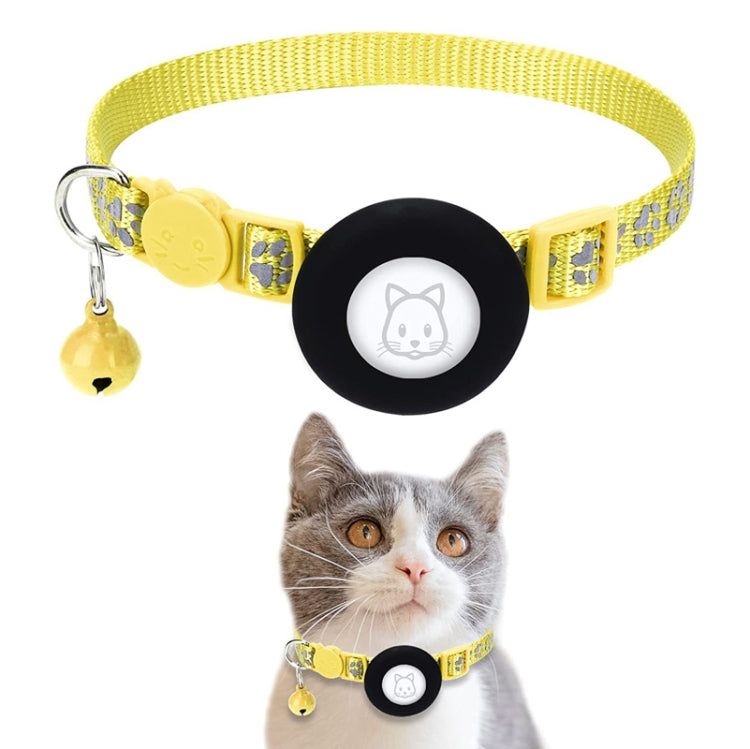 Haustier Katzen Reflektierendes Halsband mit Glocke für AirTag 2. Gen / AirTag 1. Gen, Blau, Lila, Schwarz, Pink, Orange, Hellgrün, Rosarot, Grün, Gelb