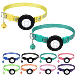 Haustier Katzen Reflektierendes Halsband mit Glocke für AirTag 2. Gen / AirTag 1. Gen, Blau, Lila, Schwarz, Pink, Orange, Hellgrün, Rosarot, Grün, Gelb