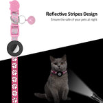 Haustier Katzen Reflektierendes Halsband mit Glocke für AirTag 2. Gen / AirTag 1. Gen, Blau, Lila, Schwarz, Pink, Orange, Hellgrün, Rosarot, Grün, Gelb