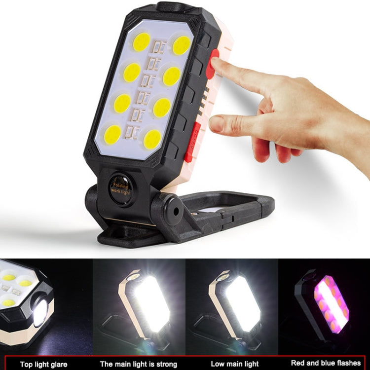 COB Arbeitsleuchte USB-Lade Haken Notfall-Taschenlampe Wartungslampe, Stil: W598A 8 Löcher, W598B Klein, W599A 10 Löcher, W599B Groß