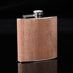 170ml Holz-Leder-Hüftflasche, Edelstahl-Whisky-Weinalkohol-Flagon, Stil 1, Stil 2, Stil 3, Stil 4, Stil 5