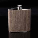 170ml Holz-Leder-Hüftflasche, Edelstahl-Whisky-Weinalkohol-Flagon, Stil 1, Stil 2, Stil 3, Stil 4, Stil 5