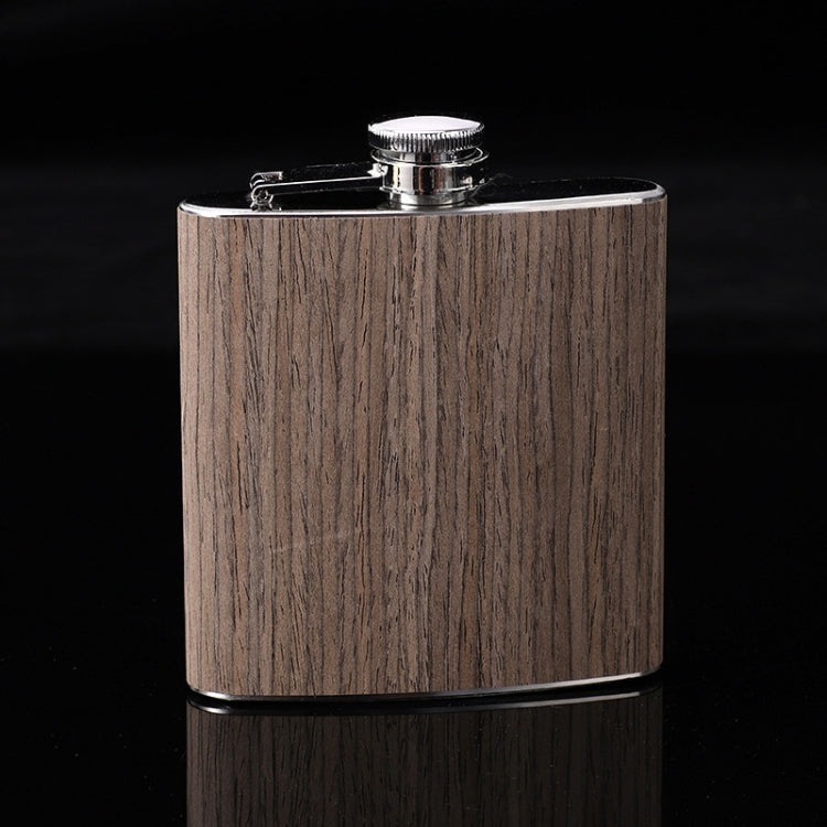 170ml Holz-Leder-Hüftflasche, Edelstahl-Whisky-Weinalkohol-Flagon, Stil 1, Stil 2, Stil 3, Stil 4, Stil 5