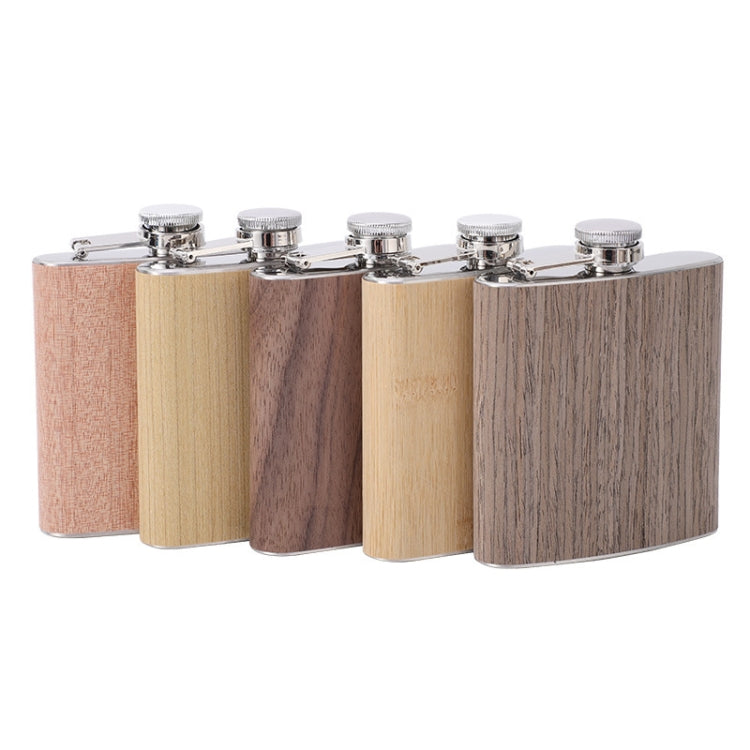 170ml Holz-Leder-Hüftflasche, Edelstahl-Whisky-Weinalkohol-Flagon, Stil 1, Stil 2, Stil 3, Stil 4, Stil 5