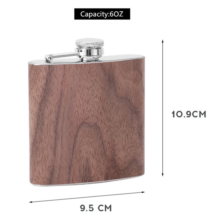 170ml Holz-Leder-Hüftflasche, Edelstahl-Whisky-Weinalkohol-Flagon, Stil 1, Stil 2, Stil 3, Stil 4, Stil 5