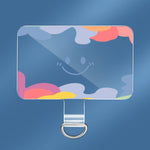 Universelle Handy-Lanyard-Dichtung Rückenkleber TPU Verbindungsstück, Lächeln, Buntes Smiley-Gesicht, Glücklich, Regenbogen, Hirsch, Niedlicher Tiger