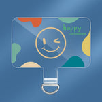 Universelle Handy-Lanyard-Dichtung Rückenkleber TPU Verbindungsstück, Lächeln, Buntes Smiley-Gesicht, Glücklich, Regenbogen, Hirsch, Niedlicher Tiger