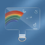 Universelle Handy-Lanyard-Dichtung Rückenkleber TPU Verbindungsstück, Lächeln, Buntes Smiley-Gesicht, Glücklich, Regenbogen, Hirsch, Niedlicher Tiger