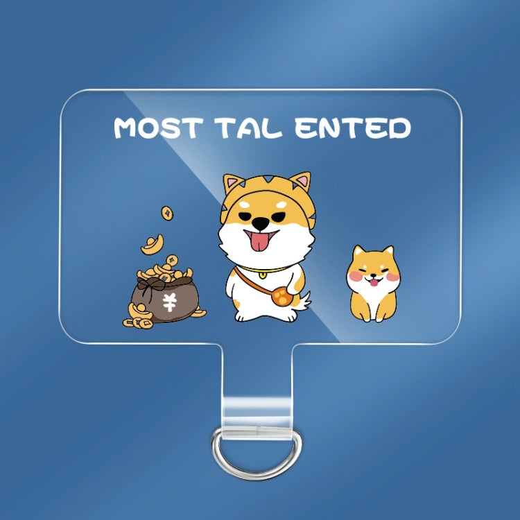 Universelle Handy-Lanyard-Dichtung Rückenkleber TPU Verbindungsstück, Lächeln, Buntes Smiley-Gesicht, Glücklich, Regenbogen, Hirsch, Niedlicher Tiger