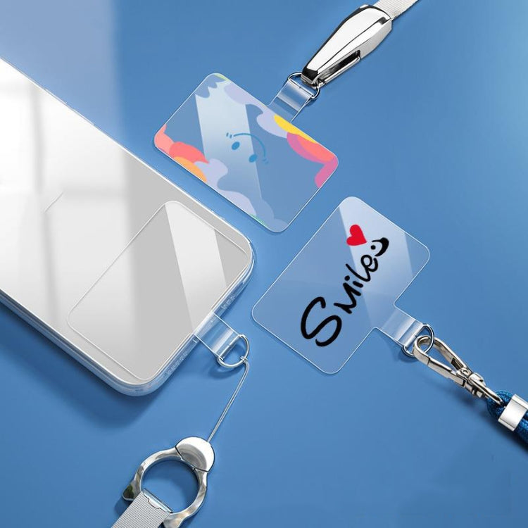 Universelle Handy-Lanyard-Dichtung Rückenkleber TPU Verbindungsstück, Lächeln, Buntes Smiley-Gesicht, Glücklich, Regenbogen, Hirsch, Niedlicher Tiger
