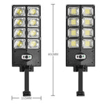 E-SMARTER LED Starklicht Zweireihige Straßenleuchte Solar-Gartensensorleuchte, Stil:, W789A-4, W789B-4
