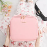 NICELAND TM1060 Kosmetiktasche mit großem Fassungsvermögen und Lampe, tragbar, klein (Rosa), klein (Schwarz), groß (Rosa), groß (Schwarz)