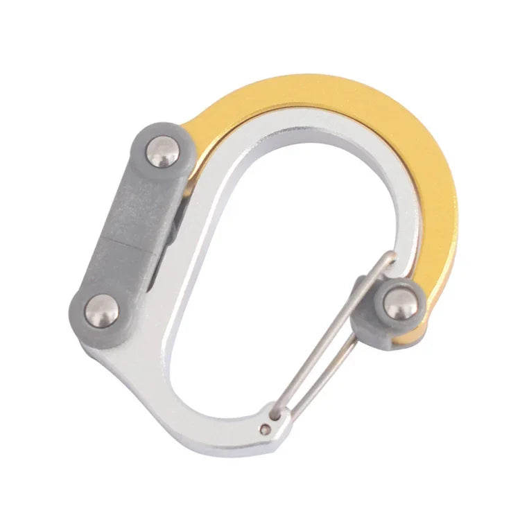 Aluminiumlegierung D-förmiger Outdoor-Kletterhaken, S (Gold), S (Rot), S (Schwarz), S (Blau), M (Schwarz), M (Rot)