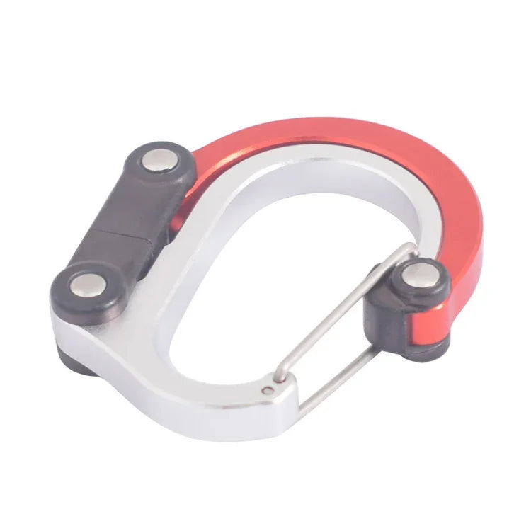 Aluminiumlegierung D-förmiger Outdoor-Kletterhaken, S (Gold), S (Rot), S (Schwarz), S (Blau), M (Schwarz), M (Rot)