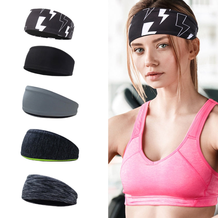 Sport-Schwitzband Fitness Antitranspirant Stirnband, Blitzschwarz, Klassisch Schwarz, Temperament Grau, Dunkelgrau, Gestreift Grau