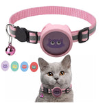 Pet Reflective Collar with Bell for AirTag 2nd Gen / AirTag 1st Gen, Red, Purple, Black, Pink