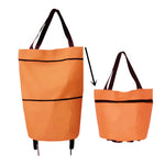 Tragbarer Einkaufswagen, faltbare Einkaufstasche mit Rädern, Rot, Grün, Blau, Schwarz, Orange
