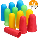 4 Sets Verbrühungsschutz Rutschfest Hochtemperaturbeständige Silikon-Fingerlinge mit Partikeln, zufällige Farbe, Blau