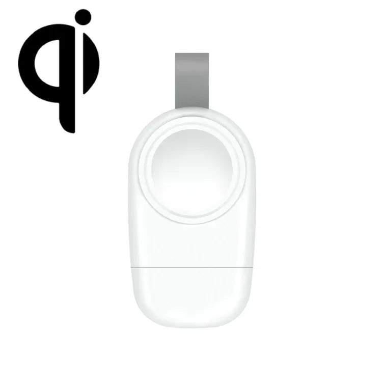 Tragbares kabelloses USB-Ladegerät mit Magnetverschluss für Apple Watch 1/2/3/4/5/6/7/SE, Weiß
