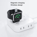 Tragbares kabelloses USB-Ladegerät mit Magnetverschluss für Apple Watch 1/2/3/4/5/6/7/SE, Weiß