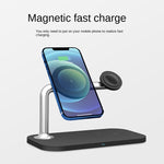 3-in-1 Magnetisches kabelloses Ladegerät für iPhone12/13/14/15/16 & iWatch & AirPods, 3-in-1 Weiß, 3-in-1 Schwarz