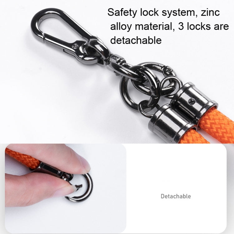 Handy-Bergsteigerseil Lanyard Kann um den Hals oder quer getragen werden, Schwarz, Orange, Himmelblau, Rot, Edelsteinblau, Violett, Ziegelorange