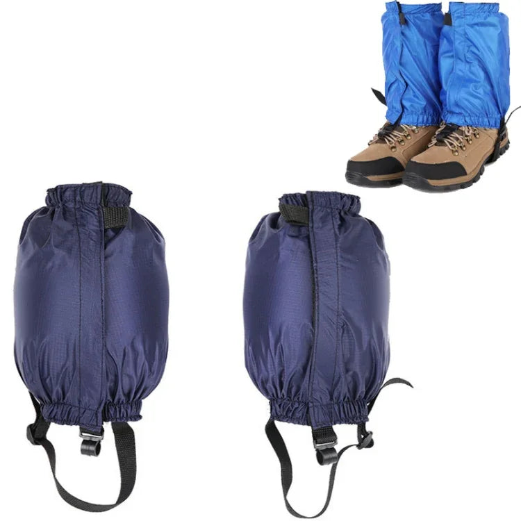 04 Outdoor Kurz-Bergsteigen Anti-Schnee-Beingamaschen, Anti-Schnee-Beingamaschen (Schwarz), Anti-Schnee-Beingamaschen (Rot), Anti-Schnee-Beingamaschen (Marineblau), Beingamaschen (Blau)