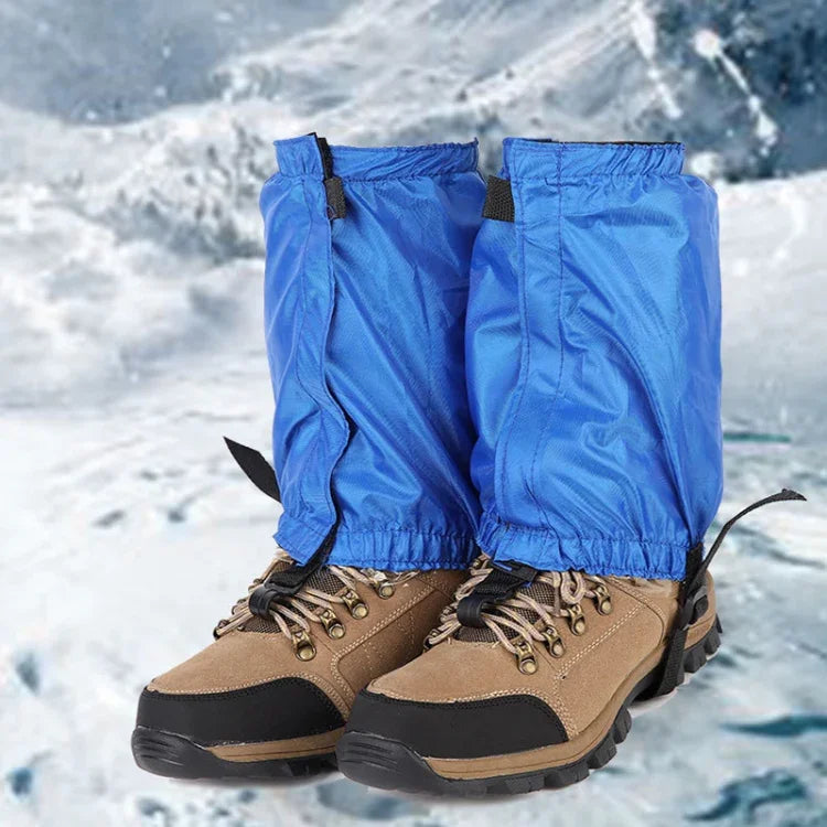 04 Outdoor Kurz-Bergsteigen Anti-Schnee-Beingamaschen, Anti-Schnee-Beingamaschen (Schwarz), Anti-Schnee-Beingamaschen (Rot), Anti-Schnee-Beingamaschen (Marineblau), Beingamaschen (Blau)