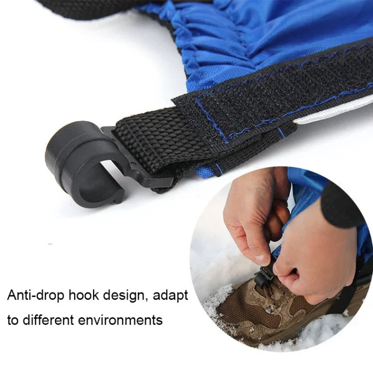04 Outdoor Kurz-Bergsteigen Anti-Schnee-Beingamaschen, Anti-Schnee-Beingamaschen (Schwarz), Anti-Schnee-Beingamaschen (Rot), Anti-Schnee-Beingamaschen (Marineblau), Beingamaschen (Blau)