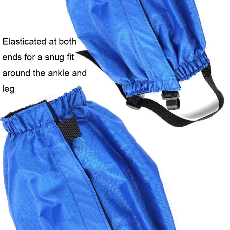 04 Outdoor Kurz-Bergsteigen Anti-Schnee-Beingamaschen, Anti-Schnee-Beingamaschen (Schwarz), Anti-Schnee-Beingamaschen (Rot), Anti-Schnee-Beingamaschen (Marineblau), Beingamaschen (Blau)