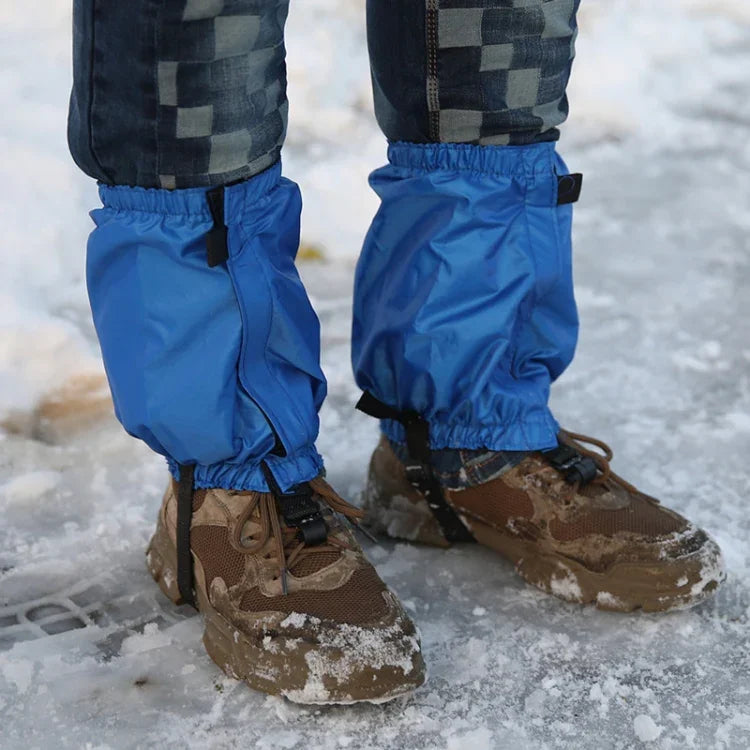 04 Outdoor Kurz-Bergsteigen Anti-Schnee-Beingamaschen, Anti-Schnee-Beingamaschen (Schwarz), Anti-Schnee-Beingamaschen (Rot), Anti-Schnee-Beingamaschen (Marineblau), Beingamaschen (Blau)