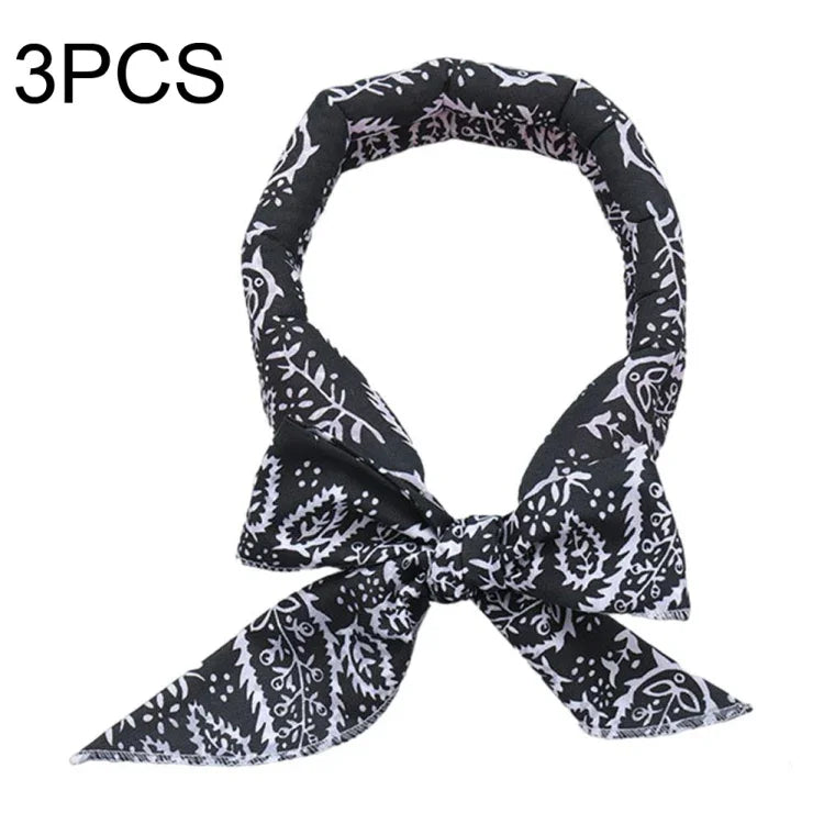 3 Stücke Sommer Kühlung Bandana Halstuch für Damen, Herren, Kinder, Haustiere, Schwarze Blätter, Blaue Blätter, Rote Blätter, Grüne Blätter, Gelbe Blätter